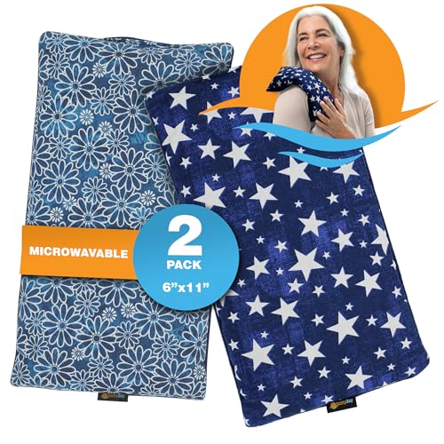 SunnyBay Heating Pad, Neck and Shoulder Wrap, 6x11 inch, Star Daisy - color: Blue Star and Royal Flower