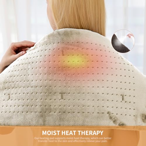 SAROO Heating Pad for Back Pain Cramps Relief,12"×24",Camel - color: Camel