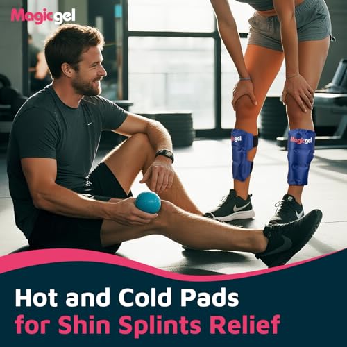 Magic Gel Shin Splint Relief - 2pcs Ice Packs for Shin Splints Hot & Cold - Flexible Leg Compression Wrap - Reusable Therapy Gel for Runners & Athletes - style: Shin Ice Pack - 2 Pack
