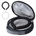 2PCS PCM Neck Cooling Tube with Insulated Bag, Reusable Ice Ring Neck Cooler Wrap, Wearable Cooling Neck Ring for Hot Weather in/Outdoor Sports, TPU Freezable Collar (Black+White) - color: Black+white