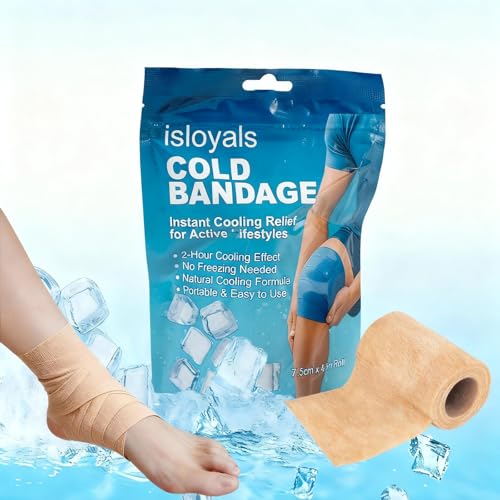 Beige Ice Tape, Self-Adhesive Cooling Compression Bandage - color: Beige-1pack
