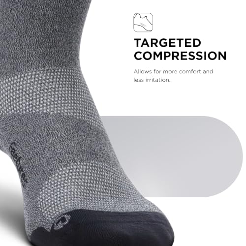 Feetures Compression Knee High Socks - Graduated Compression Socks for Women & Men - (1 Pair) - color: Gray, size: Small