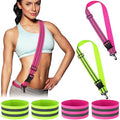 Saintrygo 6 Pcs Reflective Sash for Walking at Night Reflective Strap Arm Band High Visibility Belt Safety Ankle Strap for Visibility Vest Clothing Running Gear - color: Fluorescent Pink
