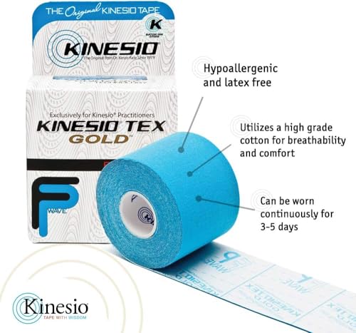 Kinesio Taping - Elastic Therapeutic Athletic Tape Tex Gold FP - Beige - 1in x 5m Roll