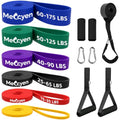 Resistance Bands Set,Exercise Bands with Handles&Door Anchor - color: 6pack(Yellow+red+Black+Purple+Green+Blue)