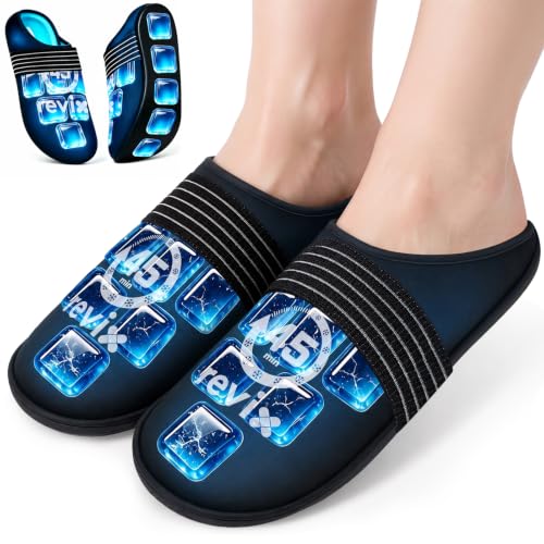 REVIX 45-Min Long-Lasting Foot Ice Wraps, Reusable Gel Ice Pack Slippers - size: Standard