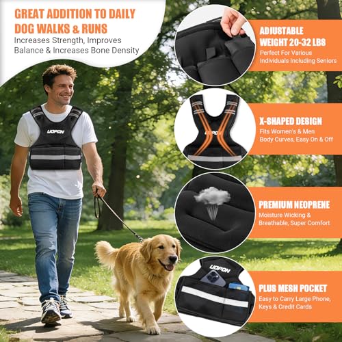 Adjustable Weighted Vest Women, 6-12 Lb Ruck Vest with 6 Ironsand weights - color: Black, size: 20-32 Lbs