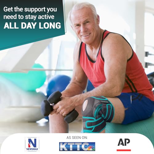 DR. BRACE ELITE Knee Brace with Side Stabilizers & Patella Gel Pads - color: Earth, size: Large