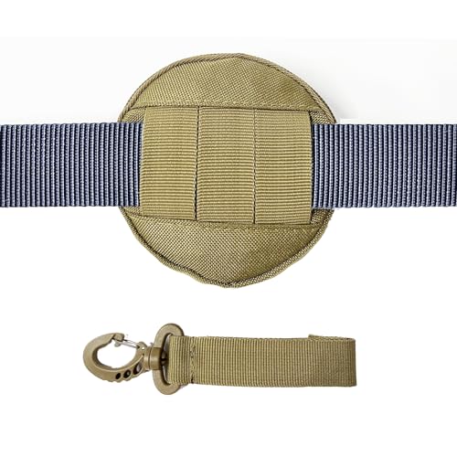 1000D Laser Cut Coin EDC Pouch Change Purse Tactical Round Zipper Bag - color: Tan