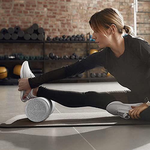 Philosophy Gym 12" High-Density Foam Roller for Exercise, Massage, Muscle Recovery - Round, Gray - color: Gray