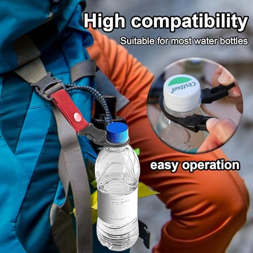 2PCS Portable Water Bottle Holder Convenient Water Bottle Clip for Easy Hydration During Outdoor Activities, Red - color: Red