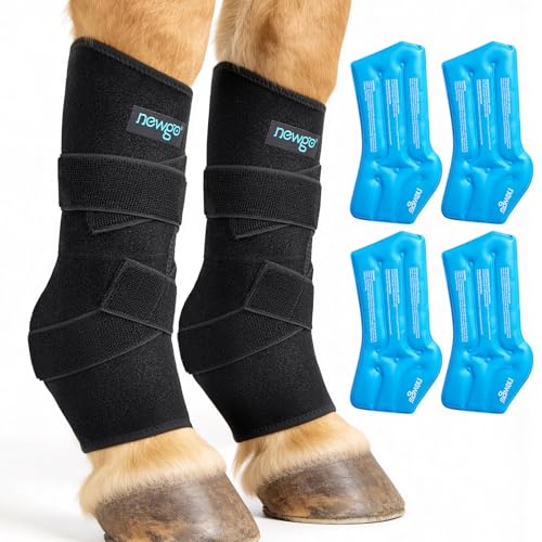 NEWGO Horse Ice Pack, 2 Wraps with 4 Reusable Gel Packs - style: 2 Pack