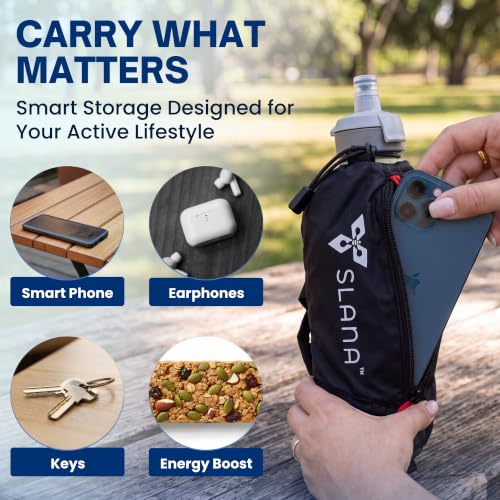 Handheld Running Water Bottle (Premium - Grey) - color: Premium - Grey