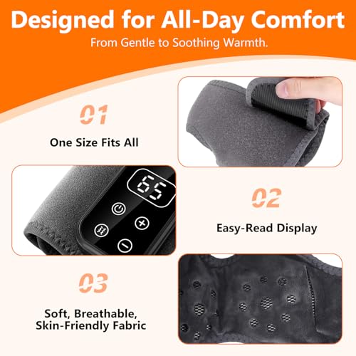 Foot Advanced Renew Triple Method Massager for Neuropathy and Plantar Fasciitis, Cordless Foot Massager with Heat and Vibration（Gray 2pcs）