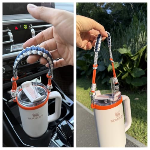 Outman Sport Water Bottle Handle Strap Holder Sling Cup Handle - color: Dark blue and grey