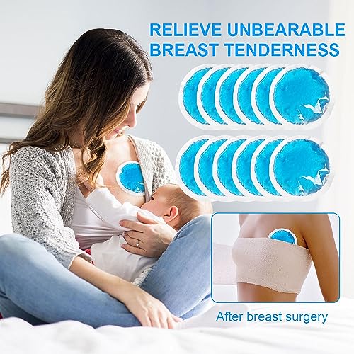 Small Round Ice Packs for Injuries, 12 Pack Soft Cosmetic Ice Packs for Face, Reusable Hot Cold Gel Pack Circular Cold Compress with 2 Wrap for Pain Relief, Toothaches, Breast Surgery, Wisdom Teeth - style: Small Round Ice Packs-4" X 4"