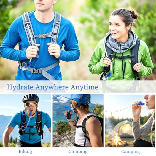 Hydration Bladder Bite Valve Replacement Mouthpiece Fit for Any Water Backpack and Most Brands, with Manual Switch Valve - color: 2 Pack 4502 degree blue-B