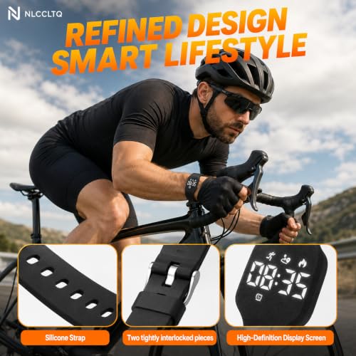 Vibrating Alarm Wristband for Heavy Sleepers Digital Mens Bracelet Smart Wrist Clock Travel Women's Watches Silent Shock Band Wake up Band Night Long Distance Wearable Pedometer Waterproof