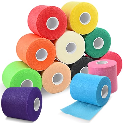 ddseexhe12 Pcs Pre Wrap Athletic Tape,2.75 in X 360 Yards Pre Wrap Tape