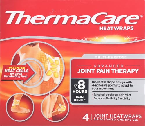 ThermaCare Portable Heating Pad, Joint and Muscle Pain Relief Patches, Multi-Purpose Heat Wraps (4 Patches) (Pack of 2) - size: 4 Count (Pack of 2)
