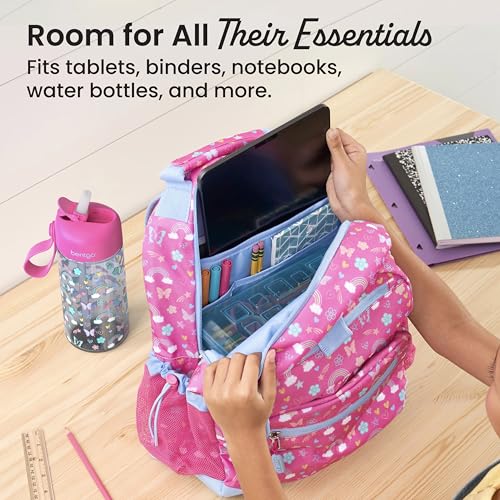 Bentgo Kids Print Durable & Water-Resistant Backpack - color: Rainbows, size: Kids Medium