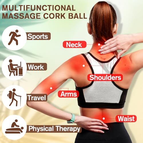 Seenelling 50 Pcs Cork Massage Ball Myofascial Release Therapy, 2 Inch - size: 2 inches