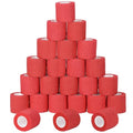 24Pcs Self Adherent Cohesive Bandages Wrap Self Adhesive 2 inch Red - color: Red, size: 24Pcs