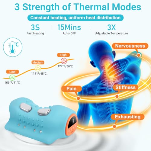 4-in-1 Neck Massager Pillow with Heat, Vibration and Gentle Stretching