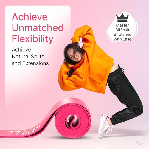 Ballet Stretch Bands Set with Foot Mini Loop, Splits Flexibility Trainer - color: Pink Regular