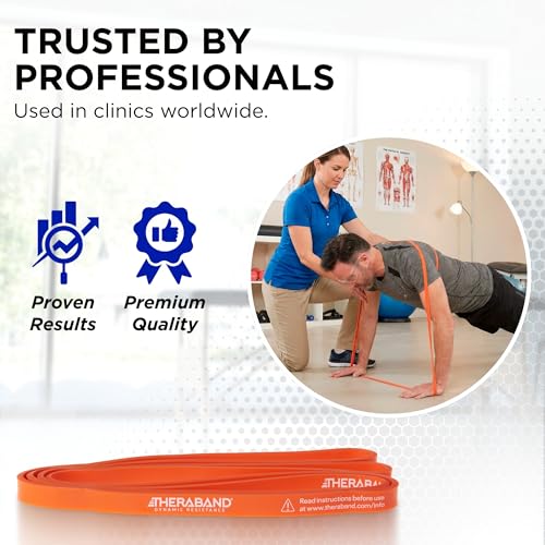 THERABAND High Resistance Band, Exercise, Physical Therapy, 15 lb, Red - size: Light (15 lbs)