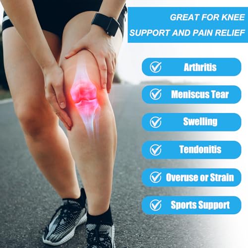 NuCamper Patella Tendon Support Strap, Adjustable Patella Band Knee Brace for Men & Women Pain Relief, Patella Stabilizer Knee Strap Support for Running, Basketball, Sports, Gym, Injury Recovery