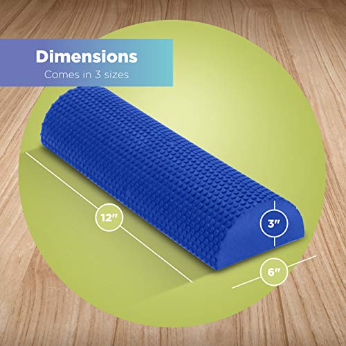 Bean Products High Density Half Round Foam Roller 18" for Physical Therapy - size: 18" Half Roller