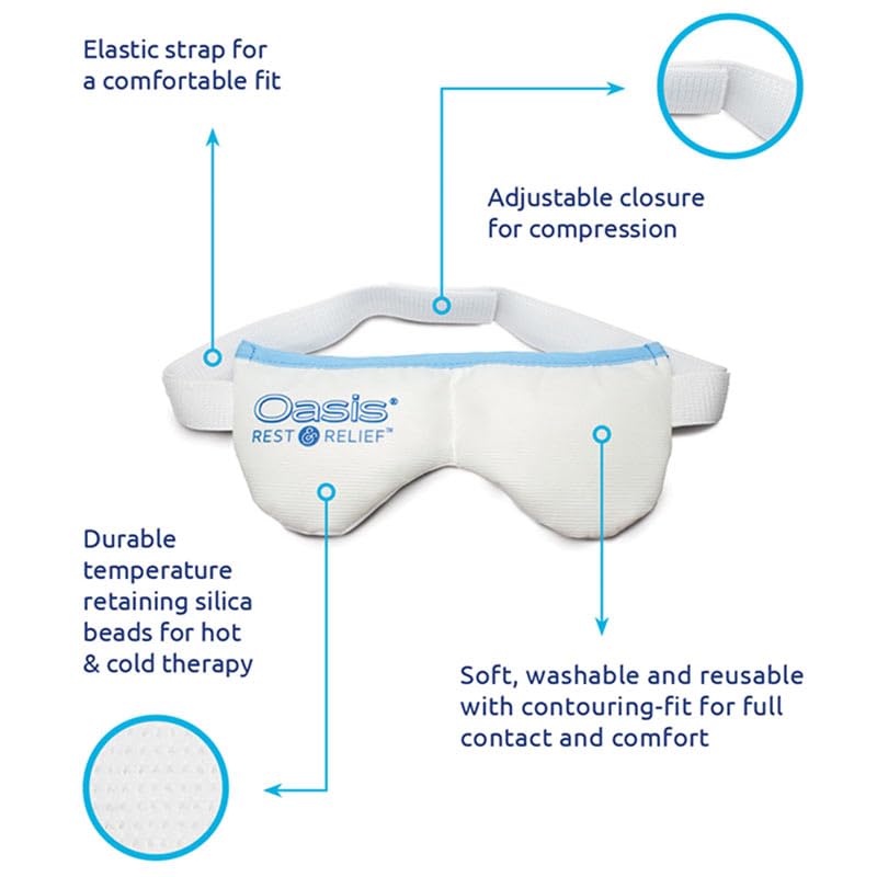 Oasis Rest & Relief Reusable Hot Cold Therapy Eye Mask
