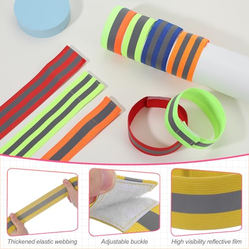 PATIKIL Reflective Bands for Wrist Arm Ankle Leg High Visibility Band - color: Yellow