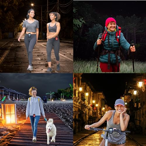 Running Light - Hands Free Powerful Mini High Visibility Safety Clip On Rechargeable LED Light for Night Running Jogging Walking Hiking, 1 Pack
