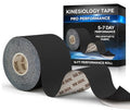 SB SOX Pro Kinesiology Tape, Synthetic Latex-Free, 16 ft (Black - Uncut) - color: Black - Uncut