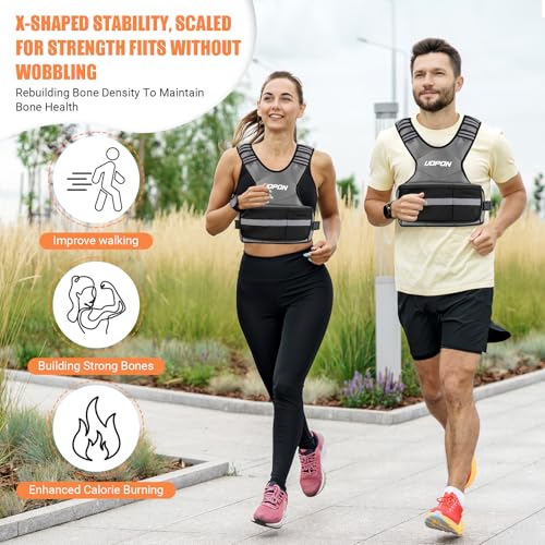 Adjustable Weighted Vest Women, 6-12 Lb Ruck Vest with 6 Ironsand weights - color: Gray, size: 20-32 Lbs