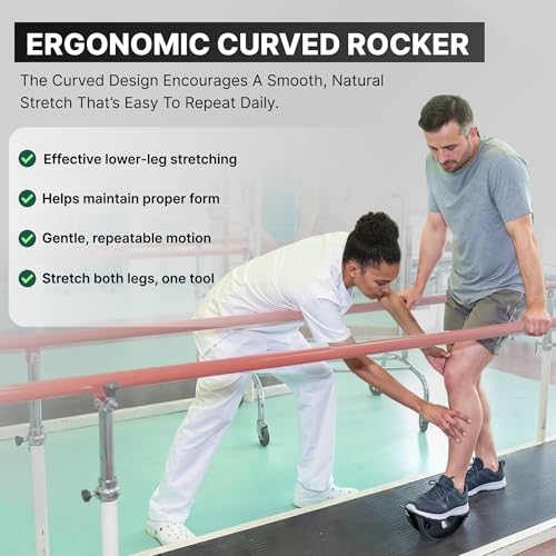 DMoose Fitness Foot Rocker & Foot Stretcher for Plantar Fasciitis & Achilles Tendonitis - Deep Hamstring & Heel Stretch for Improved Flexibility & Pain Relief - Durable & Non-Slip Calf Stretcher