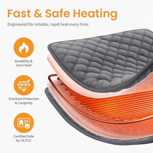 Heating Pad for Back - 32"x17" XXXL Electric Heating Pad - size: 32"x17"