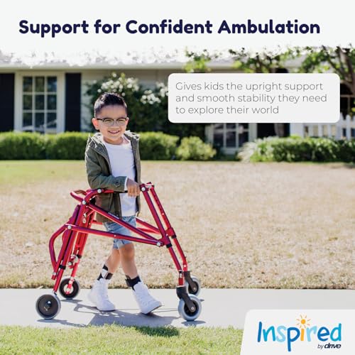 Inspired by Drive Nimbo 2G Posterior Walker, Castle Red, XS - color: Castle Red, size: Small (Pack of 1)