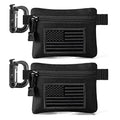 FRTKK 2 Pack Tactical Compact EDC Pouches Military Molle Utility Pouch Accessories Organizer Pouch Coin Purse Keychain Pocket Credit Card Holder Waist Pack - color: Black 3