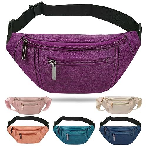 AIKENDO Crossbody Fanny Pack for Women Fashionable,Fashion Waist Bag Purse - color: Purple