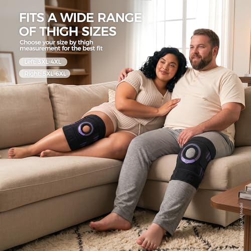 Plus Size Knee Brace for Women and Men, Adjustable Wraparound - size: 5XL/6XL