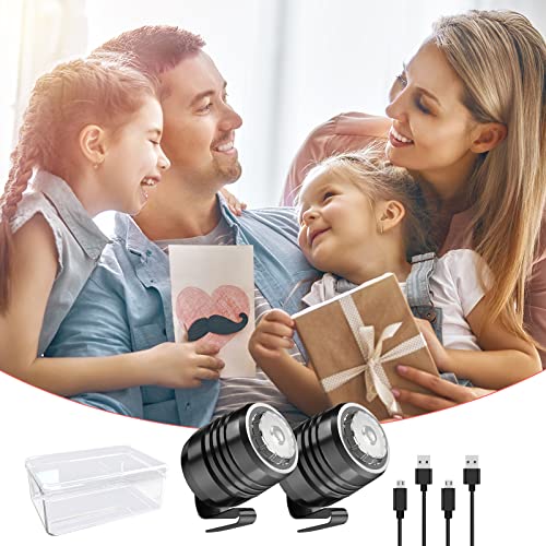 4 Rechargeable Headlights Compatible with Clog, Light Attachment for Shoes, Lights Accessories for Kids Adult Sandals, Clip on Clog Headlamp, Shoe Light Up Charms