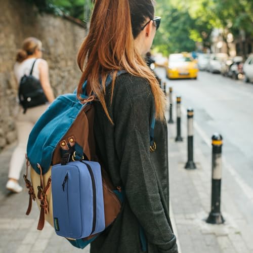 Haimont Small Freezable Lunch Bag, Portable Freezer Insulated cooler Snack Bag with Buckle Handle for Office, Picnic, Navy Blue - color: Navy Blue