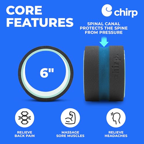 Chirp Wheel+ Foam Roller, Back & Neck Pain Relief, Mint 6-Inch - size: 6" - Deep Tissue