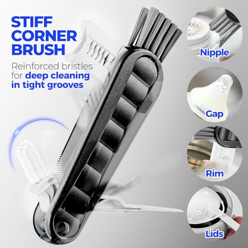 Holikme 6 Pack Bottle Brush 14" Stainless Steel Straw Cleaner Brush,Yellow - color: Yellow, size: 6Pack