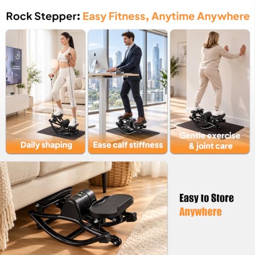 Rock Stepper Side to Side, 300 LBS Capacity, Side Stepper Exercise at Home - color: Glossy Black