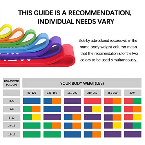 Resistance Bands Set, Pull Up Assist Bands - Stretch Resistance Band - Mobility Band Powerlifting Exercise Bands for Resistance Training, Physical Therapy, Home Workouts - color: Orange