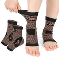 Ankle Brace, Copper-Infused Ankle Support Compression Socks, AnkleBraces for Men Women, Foot Support Wraps for Achilles Tendon Sprained Ankle Plantar Fasciitis - size: Small